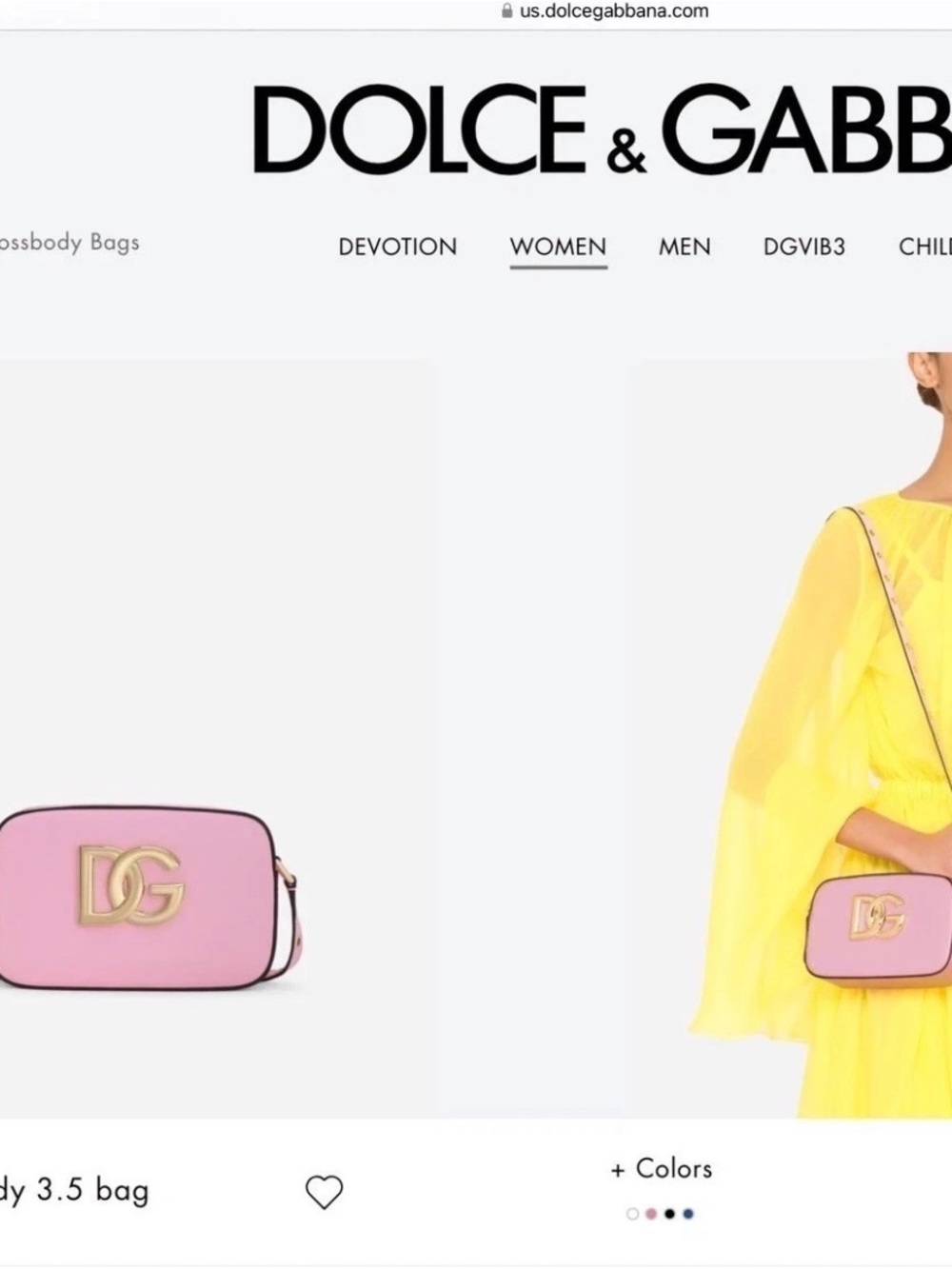 Dolce And Gabbana Pink Leather Camera Bag